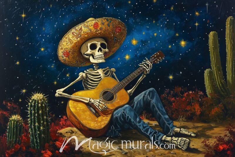 Calavera Guitarist 7925 Wallpaper Wall Mural