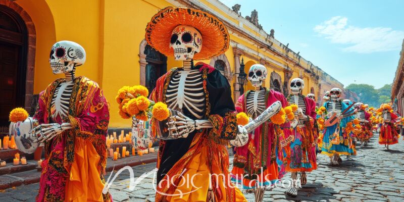 Calavera Parade 2372 Wallpaper Wall Mural