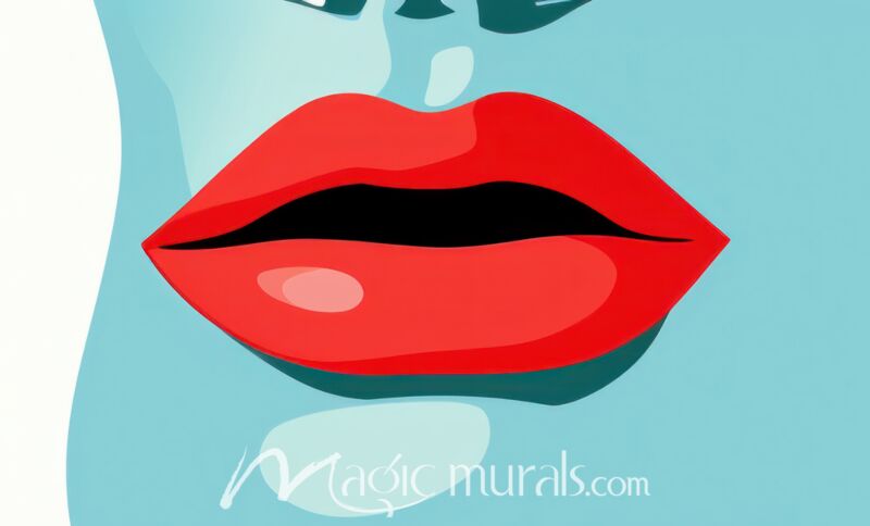Vibrant Lip Chic 10 Wallpaper Wall Mural