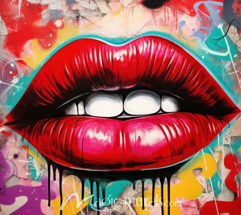 Vibrant Lip Chic 15 Wallpaper Wall Mural