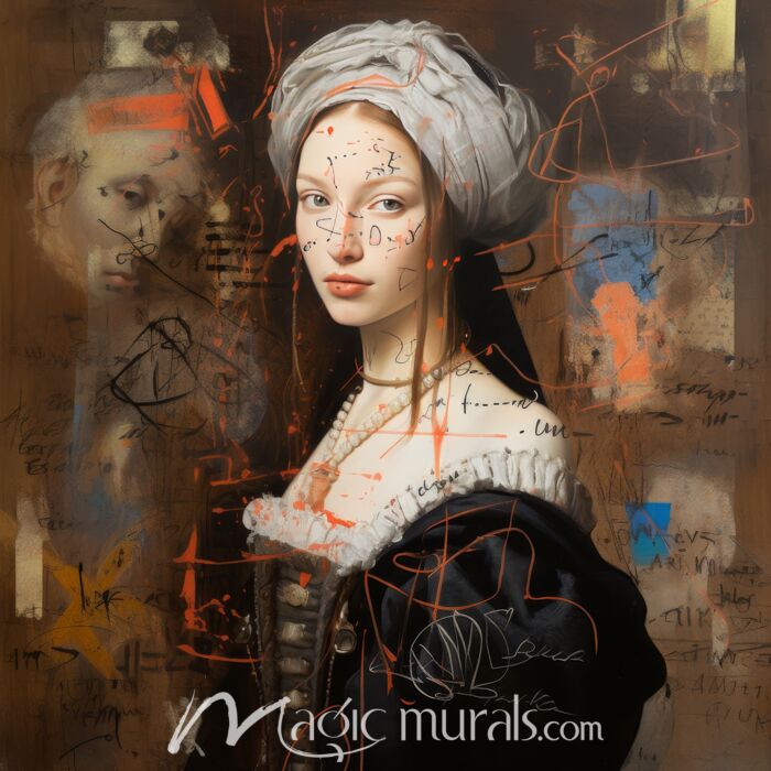 Graffiti Renaissance Woman 11 Wallpaper Wall Mural