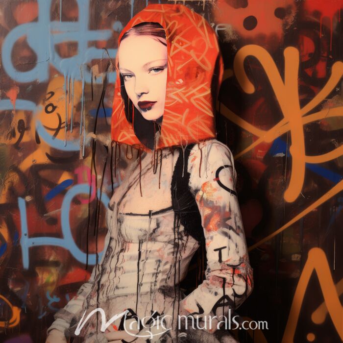Graffiti Renaissance Woman 18 Wallpaper Wall Mural