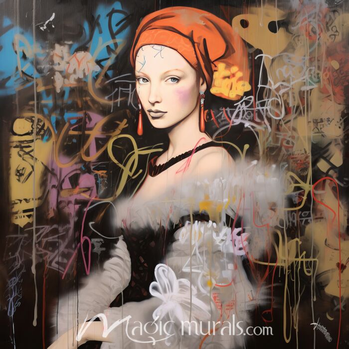 Graffiti Renaissance Woman 7 Wallpaper Wall Mural