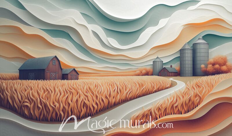 Surreal Farm Wallpaper Wall Mural