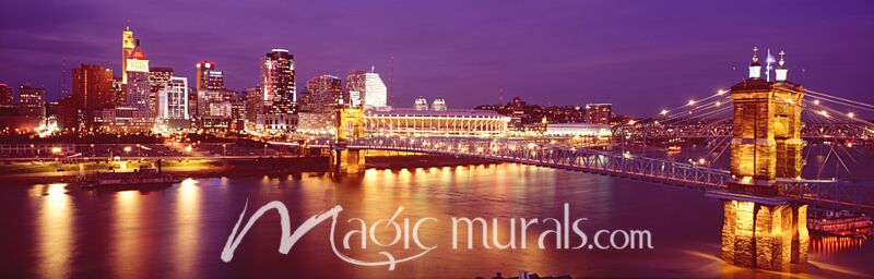 Cincinnati At Night 1264 Wallpaper Wall Mural