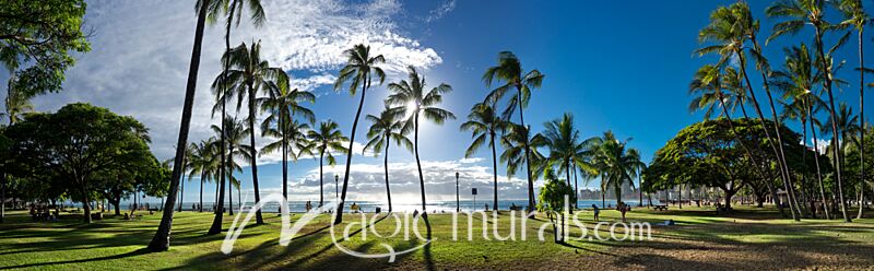 Waikiki Palms 14-17 Wallpaper Wall Mural
