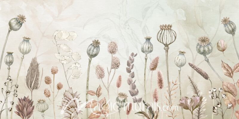 Autumn Flowers by Sir Edward Wallpaper Wall Mural