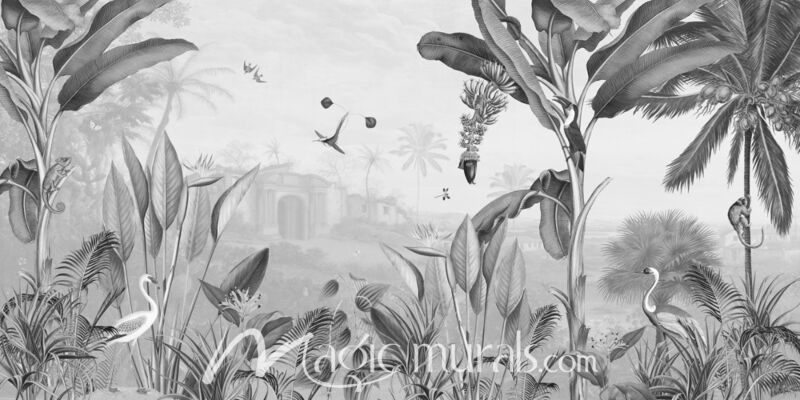 Botanical Beauty BW by Sir Edward Wallpaper Wall Mural