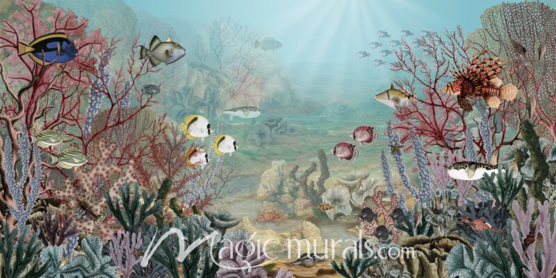 Coral Creatures by Sir Edward Wallpaper Wall Mural