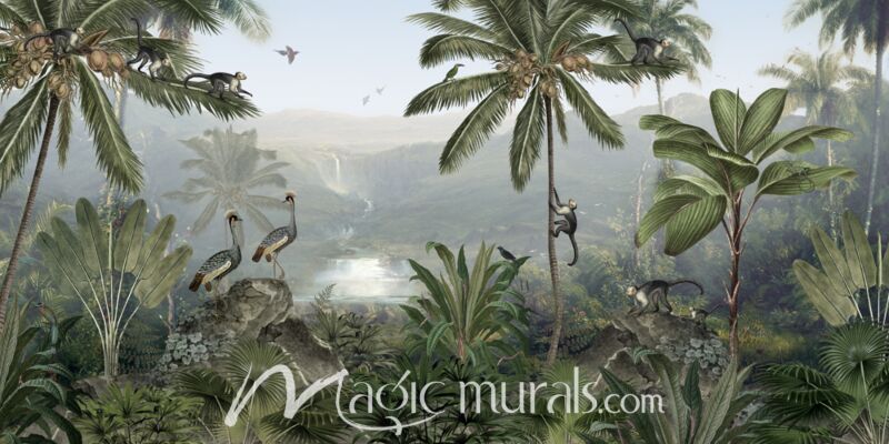 Monkey Sanctuary by Sir Edward Wallpaper Wall Mural