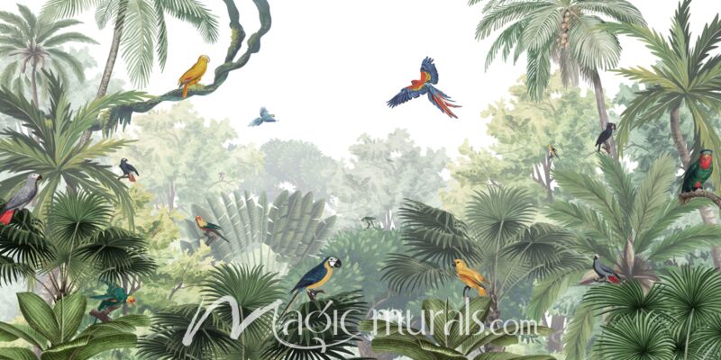 Canopy Jungle - Natural by Kikki Belle Wallpaper Wall Mural
