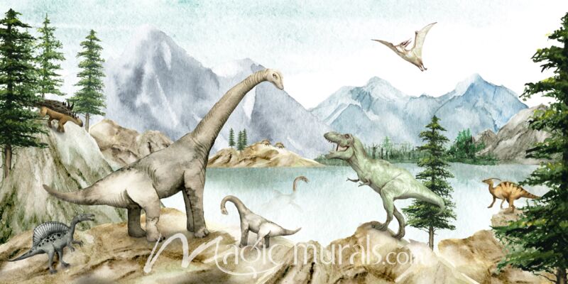Dino Dreams by Kikki Belle Wallpaper Wall Mural