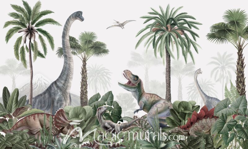Dino Jive by Kikki Belle Wallpaper Wall Mural