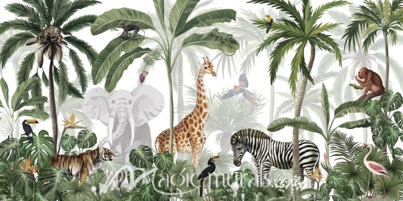 Jungle Jive by Kikki Belle Wallpaper Wall Mural