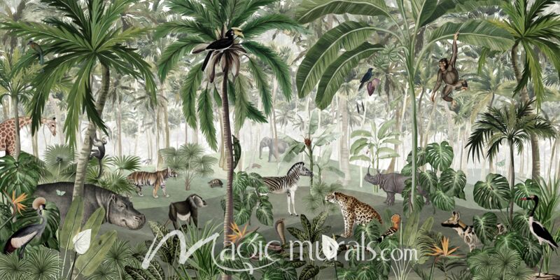 Jungle Lookbook by Kikki Belle Wallpaper Wall Mural