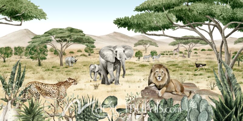 Savannah Secrets by Kikki Belle Wallpaper Wall Mural