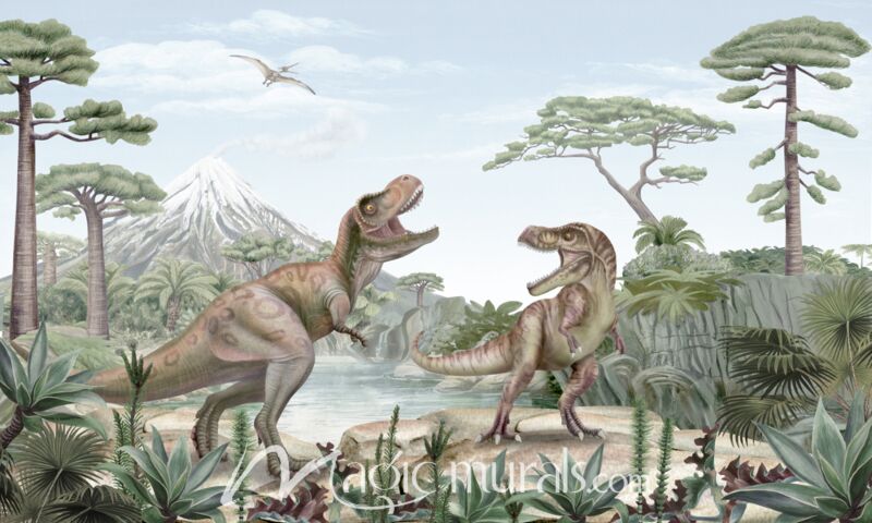 Terrific T-Rex by Kikki Belle Wallpaper Wall Mural