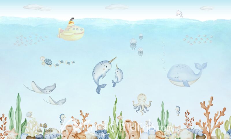 Ocean Joy by Oliver Robins Wallpaper Wall Mural