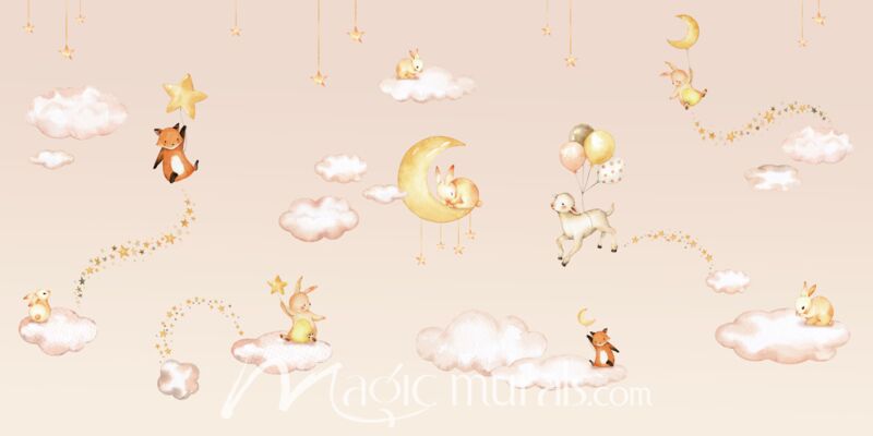 Sweet Dreams - Pink by Oliver Robins Wallpaper Wall Mural