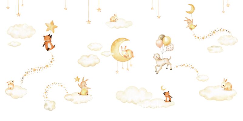 Sweet Dreams - White by Oliver Robins Wallpaper Wall Mural