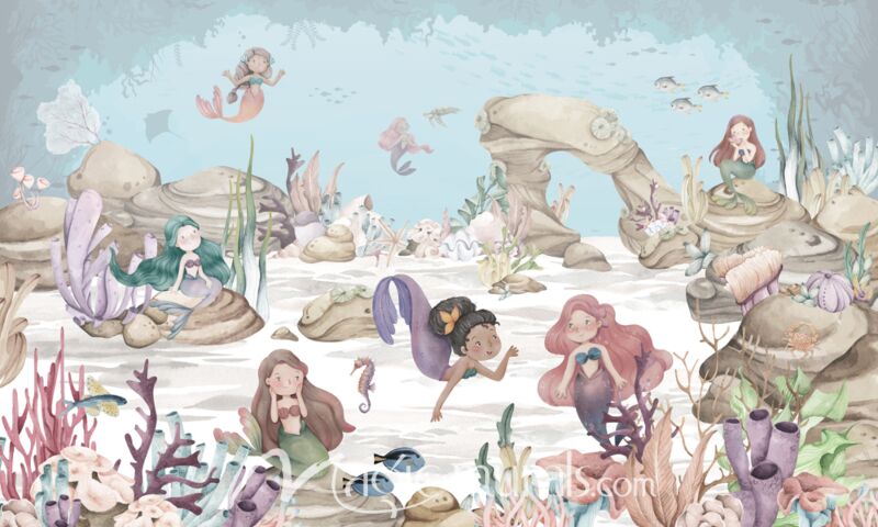 Mermaid Miracles by Oliver Robins Wallpaper Wall Mural