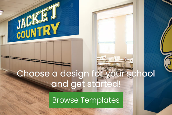 choose from a variety of custom designed layout templates for your school