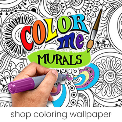 creative kid and adult friendly coloring wallpaper murals