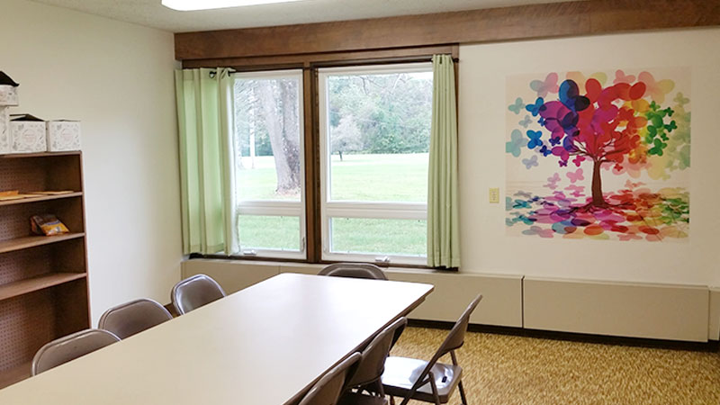 Our "Butterfly Tree" mural adorns one of the classrooms at St. John's Lutheran Church.