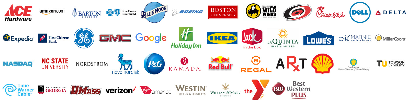 logos of brands and clients that love us